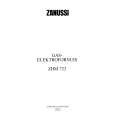 ZANUSSI ZHM733IX Owners Manual