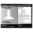 WHIRLPOOL KWCU265BWH0 Installation Manual