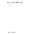 AEG Favorit 4040 BIO W Owners Manual