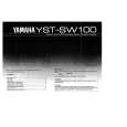 YAMAHA YST-SW100 Owners Manual