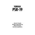 YAMAHA PSR-19 Owners Manual