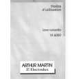 ARTHUR MARTIN ELECTROLUX VI6059 Owners Manual