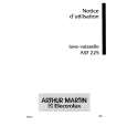 ARTHUR MARTIN ELECTROLUX ASF225 Owners Manual