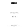 ZANUSSI ZBQ365B Owners Manual
