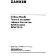 ZANKER ZKH7014S Owners Manual