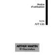 ARTHUR MARTIN ELECTROLUX AFP636N Owners Manual