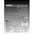 YAMAHA CDX-580 Owners Manual