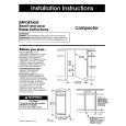 WHIRLPOOL TC800SPDB0 Installation Manual
