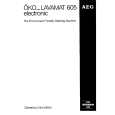 AEG LAV605ELEC Owners Manual