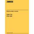 ZANUSSI ZHM763W Owners Manual