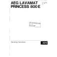 AEG Lavamat Princess 800E Owners Manual