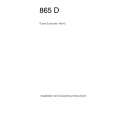 AEG 865D b Owners Manual