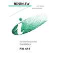 ROSENLEW RW415 Owners Manual