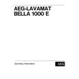 AEG Lavamat Bella 1000E Owners Manual