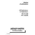 ARTHUR MARTIN ELECTROLUX AR3409B Owners Manual
