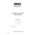 ZANUSSI TDE4235W Owners Manual