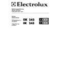 ELECTROLUX EK242P/RWS Owners Manual