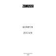 ZANUSSI ZCG630W Owners Manual