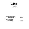 ETNA AFI8525ZT/E01 Owners Manual