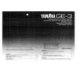YAMAHA GE-3 Owners Manual