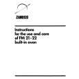 ZANUSSI FM22A Owners Manual