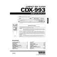 YAMAHA CDX993 Service Manual