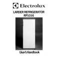 ELECTROLUX RP1016A Owners Manual