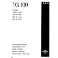AEG TG100 Owners Manual