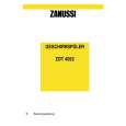 ZANUSSI ZDT4052 Owners Manual