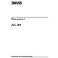 ZANUSSI ZOU399X Owners Manual