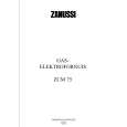 ZANUSSI ZCM75DCX Owners Manual