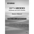 YAMAHA SPX2000 Owners Manual