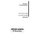 ARTHUR MARTIN ELECTROLUX MG1082 Owners Manual