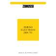 ZANUSSI ZBN731X Owners Manual