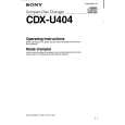 SP CDX-U404 Owners Manual