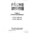 FAURE CVH206W Owners Manual