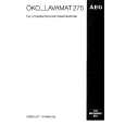 AEG LAV275 Owners Manual