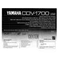 YAMAHA CDV-1700 Owners Manual