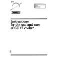 ZANUSSI GC17 Owners Manual