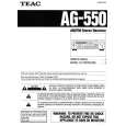 TEAC AG-550 Owners Manual