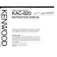 KENWOOD KAC820 Owners Manual