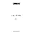 ZANUSSI ZOS5NK Owners Manual