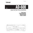 TEAC AD-600 Owners Manual