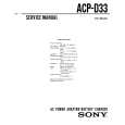 SONY ACPD33 Service Manual