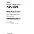 SONY XEC-505 Manual de Usuario