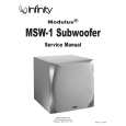 INFINITY MSW-1 Service Manual