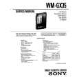 SONY WMGX35 Instrukcja Serwisowa