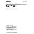 SONY SCT100 Owners Manual