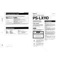 SONY PSLX110 Owners Manual
