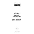 ZANUSSI ZCG560NW Owners Manual